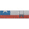 Chile Flag Distressed Magic Keyboard with Numeric Keypad Skin
